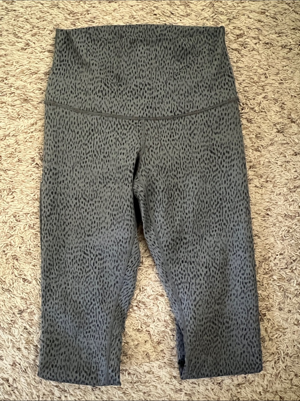 Lululemon High-Rise Grey Leopard Printed Leggings
